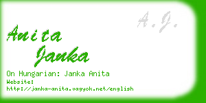 anita janka business card